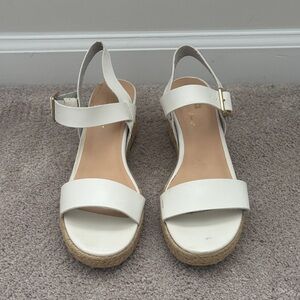 Tommy Bahama Women's Size 7.5 Jona Espadrille Wedge Platform Sandal White Beach